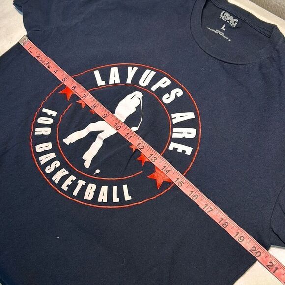 USAG Short Sleeve Tshirt Layups Are For Basketball Sz Large U Suck At Golf Black - Picture 5 of 6